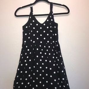 Old Navy Black Polka Dot Cami Dress